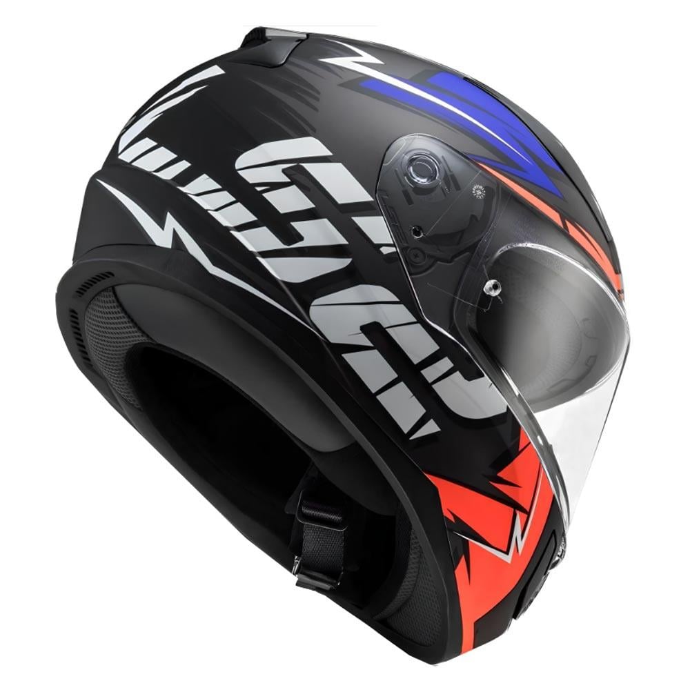 LS2 RAPID 2 CROMO MAT SİYAH-KIRMIZI KASK