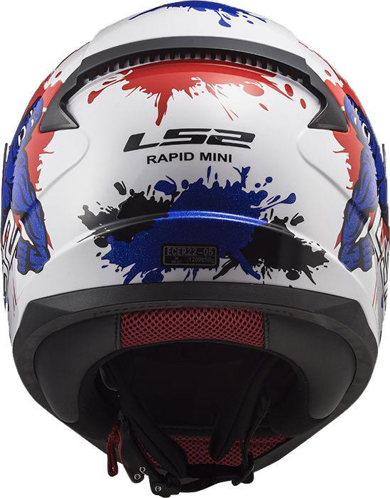LS2 RAPID MINI MONSTER BEYAZ-MAVİ ÇOCUK KASK