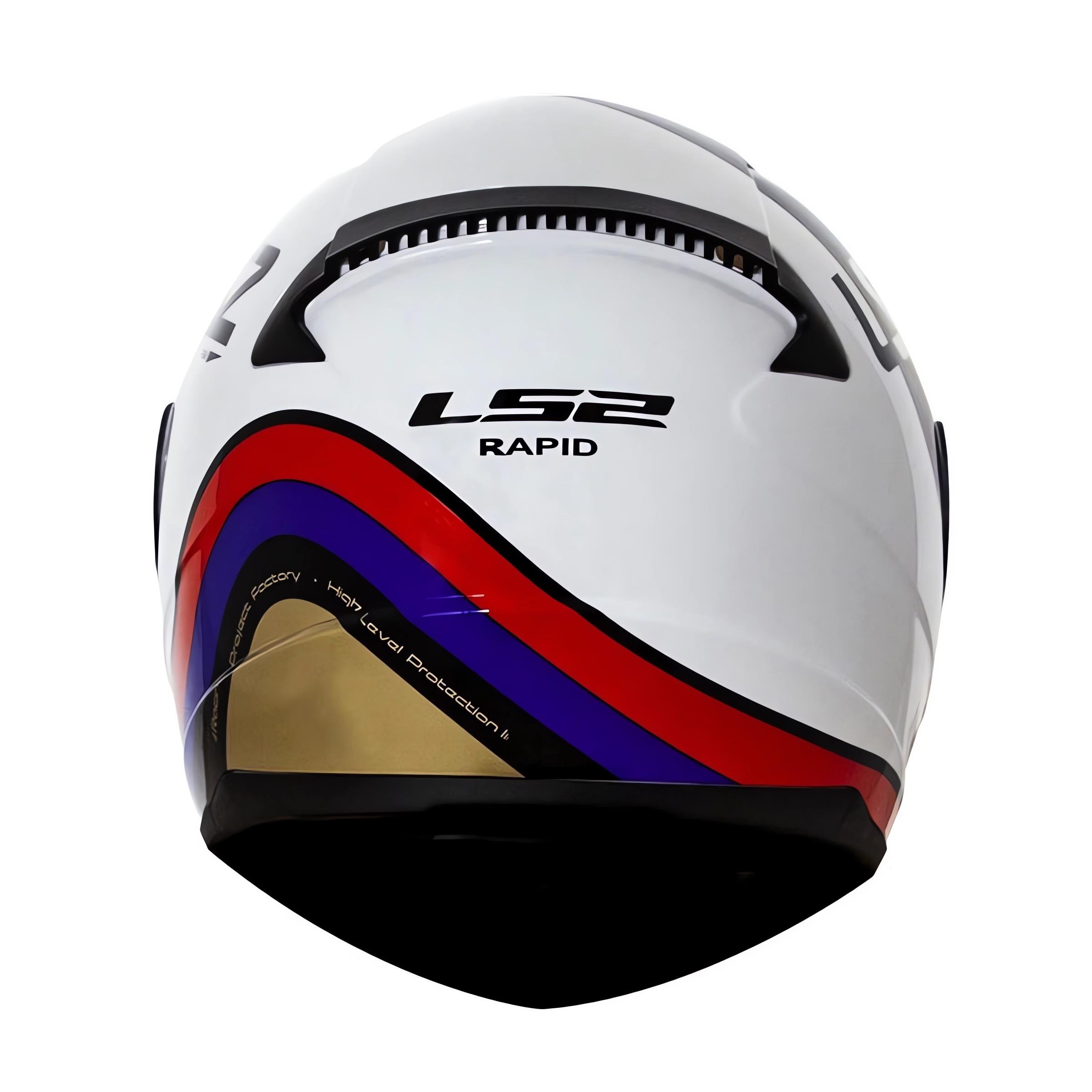 LS2 RAPID STARK BEYAZ-KIRMIZI-MAVİ KASK