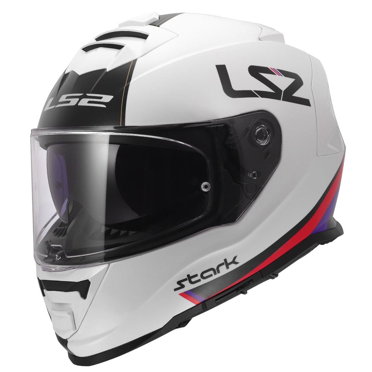 LS2 STORM 2 STARK BEYAZ-KIRMIZI-MAVİ-SARI KASK