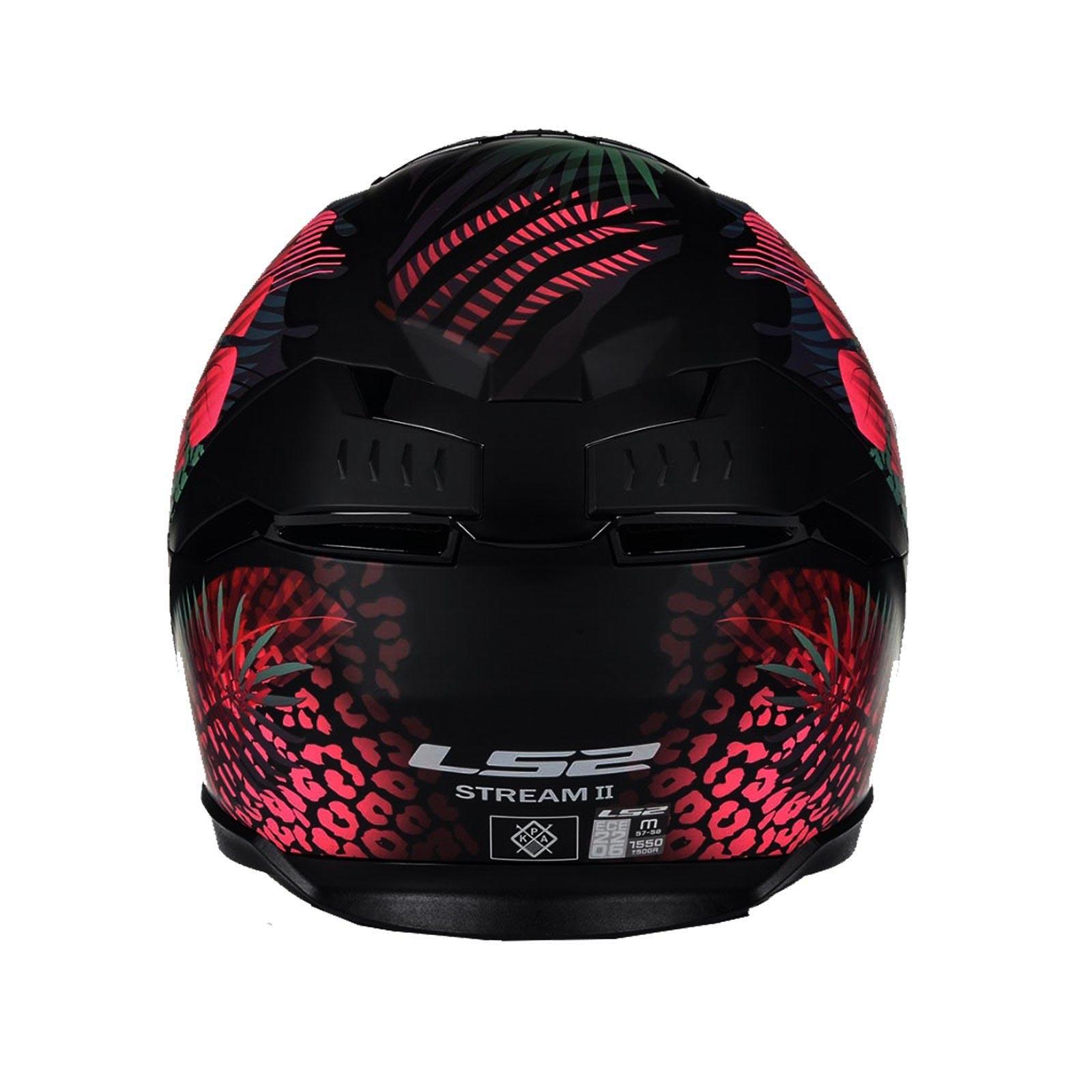 LS2 STREAM 2 JUNGLE MAT SİYAH-MAVİ-PEMBE KASK