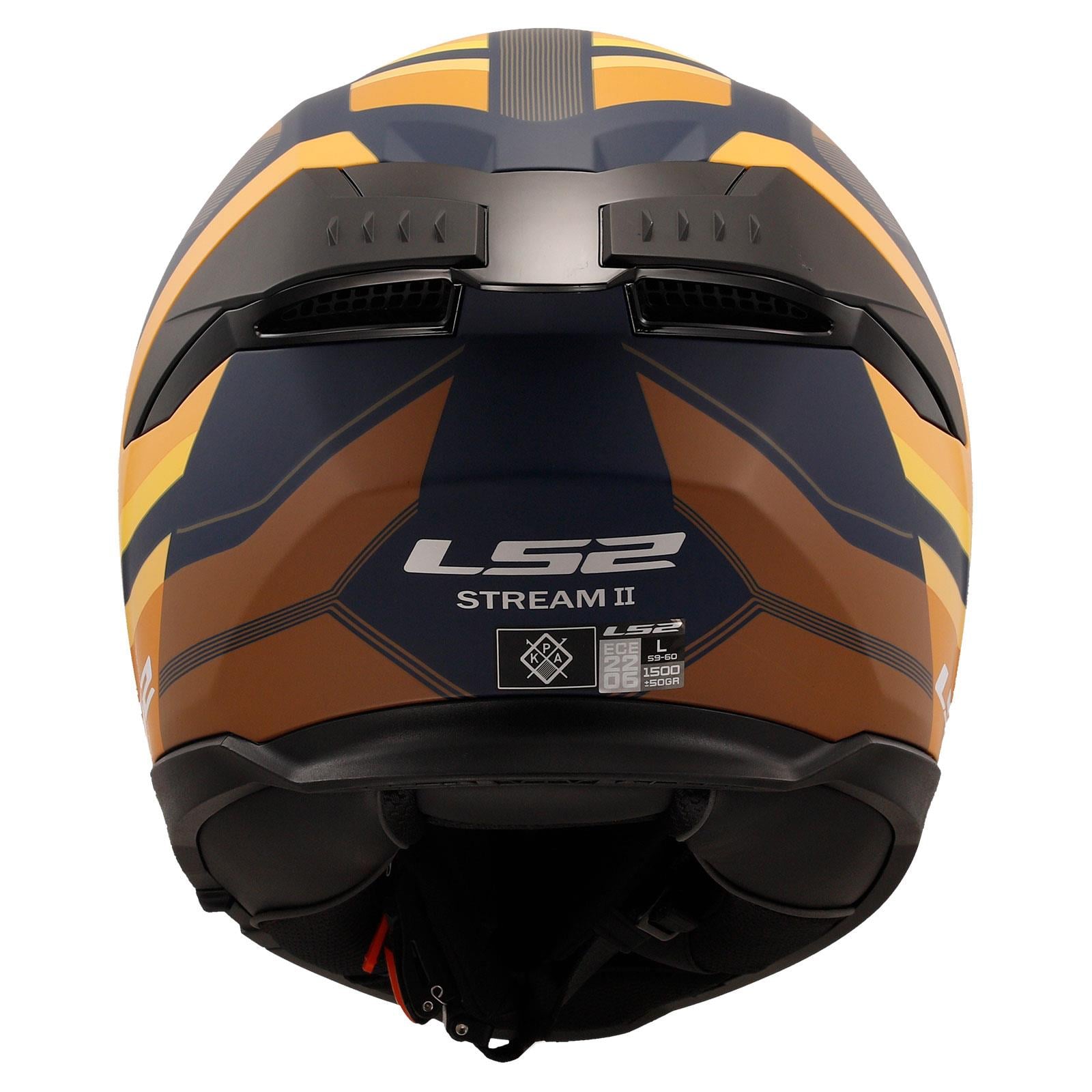 LS2 STREAM 2 VINTAGE MAT NAVY MAVİ-TURUNCU-KAHVERENGİ KASK