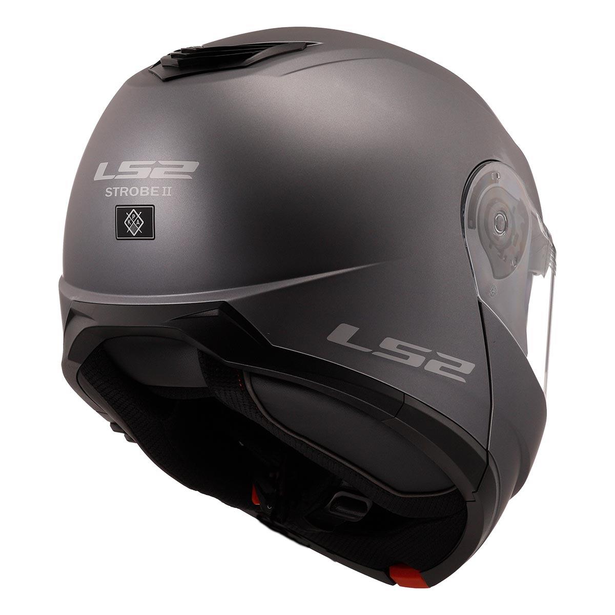 LS2 STROBE 2 MAT TITANIUM KASK