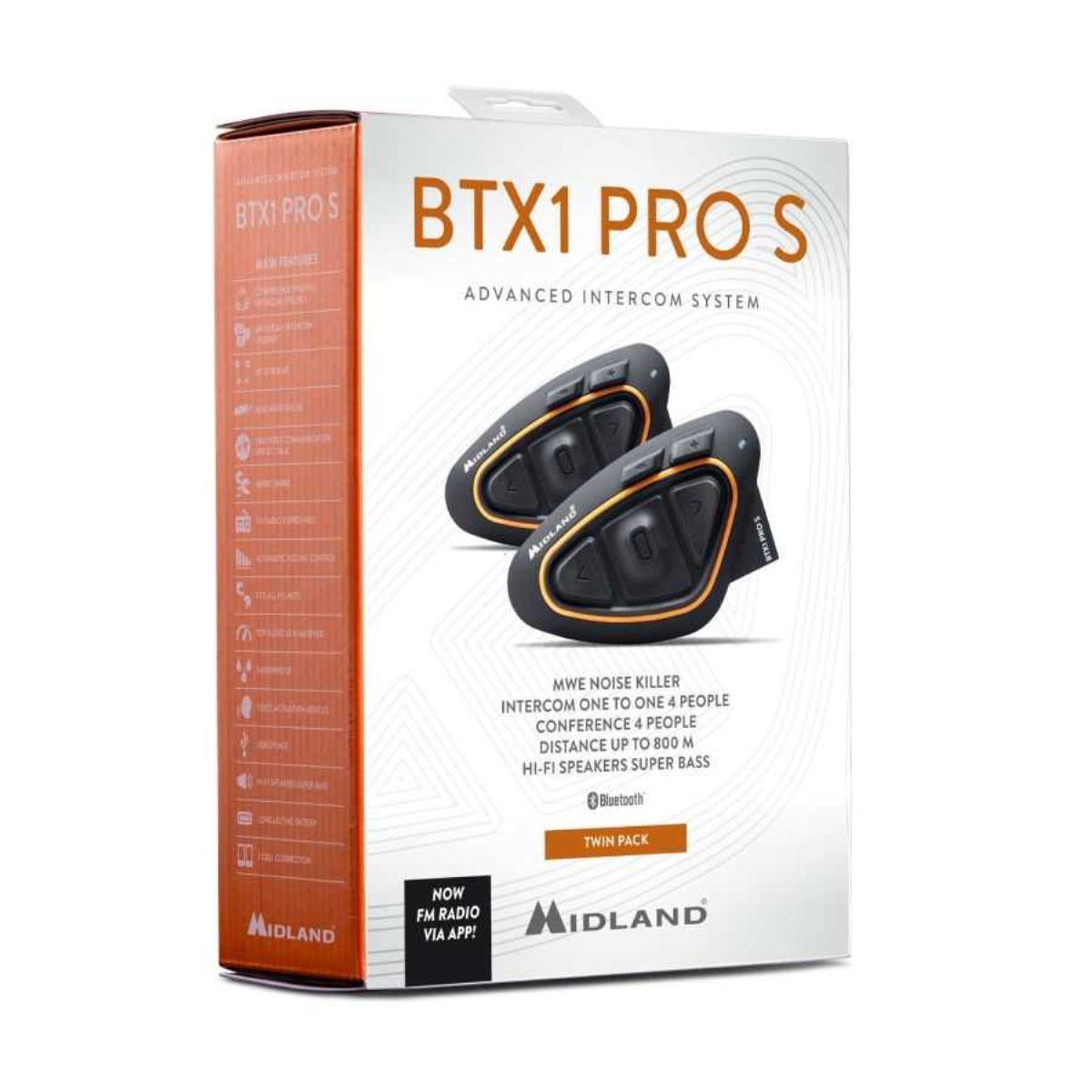 MIDLAND BTX1 PRO-S BLUETOOTH INTERCOM (ÇİFT)