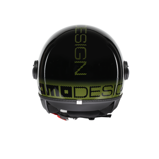 MOMO KASK/ FGTR CLASSIC STRIPES BLK YLW FLUO