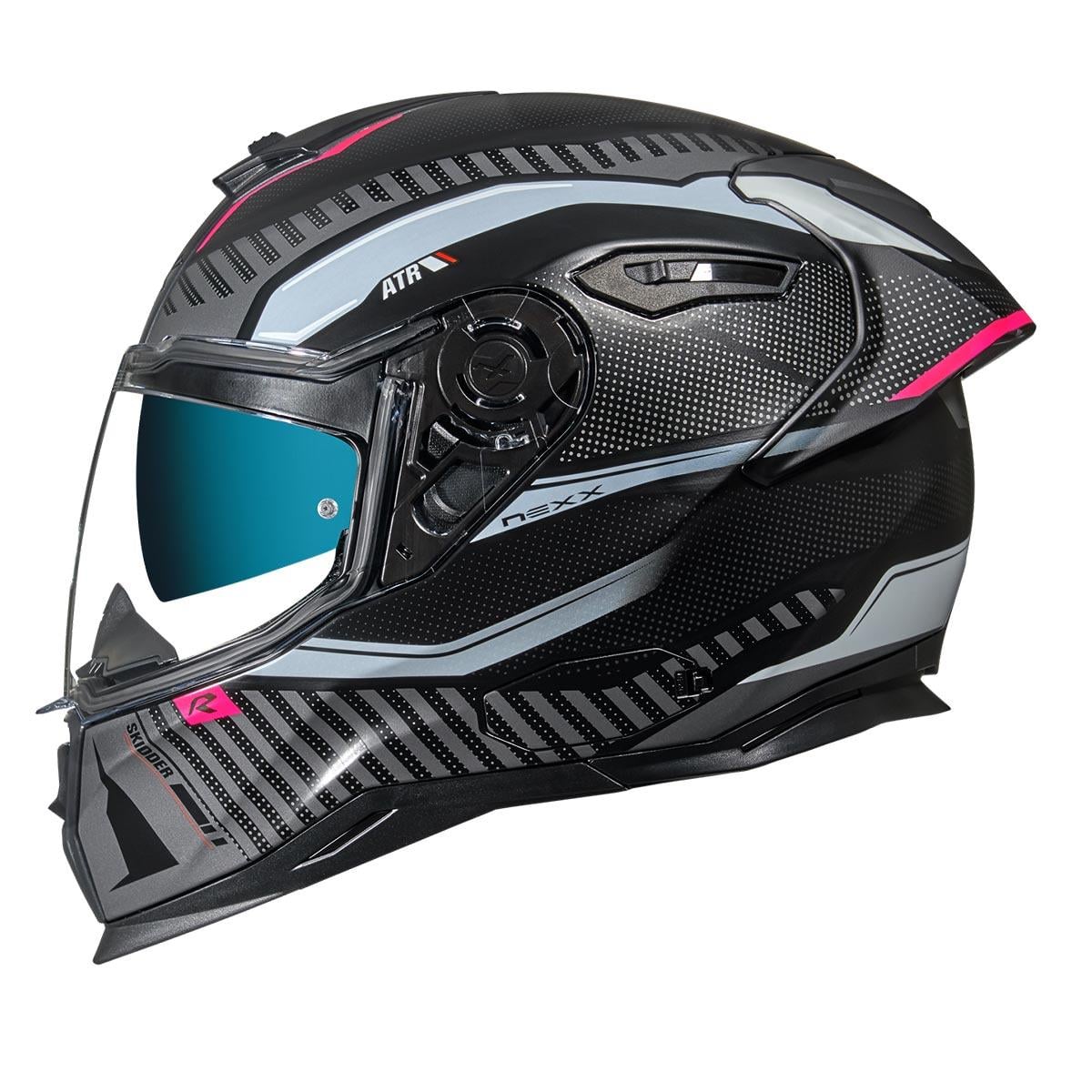 NEXX SX.100R SKIDDER MAT SİYAH-PEMBE KASK