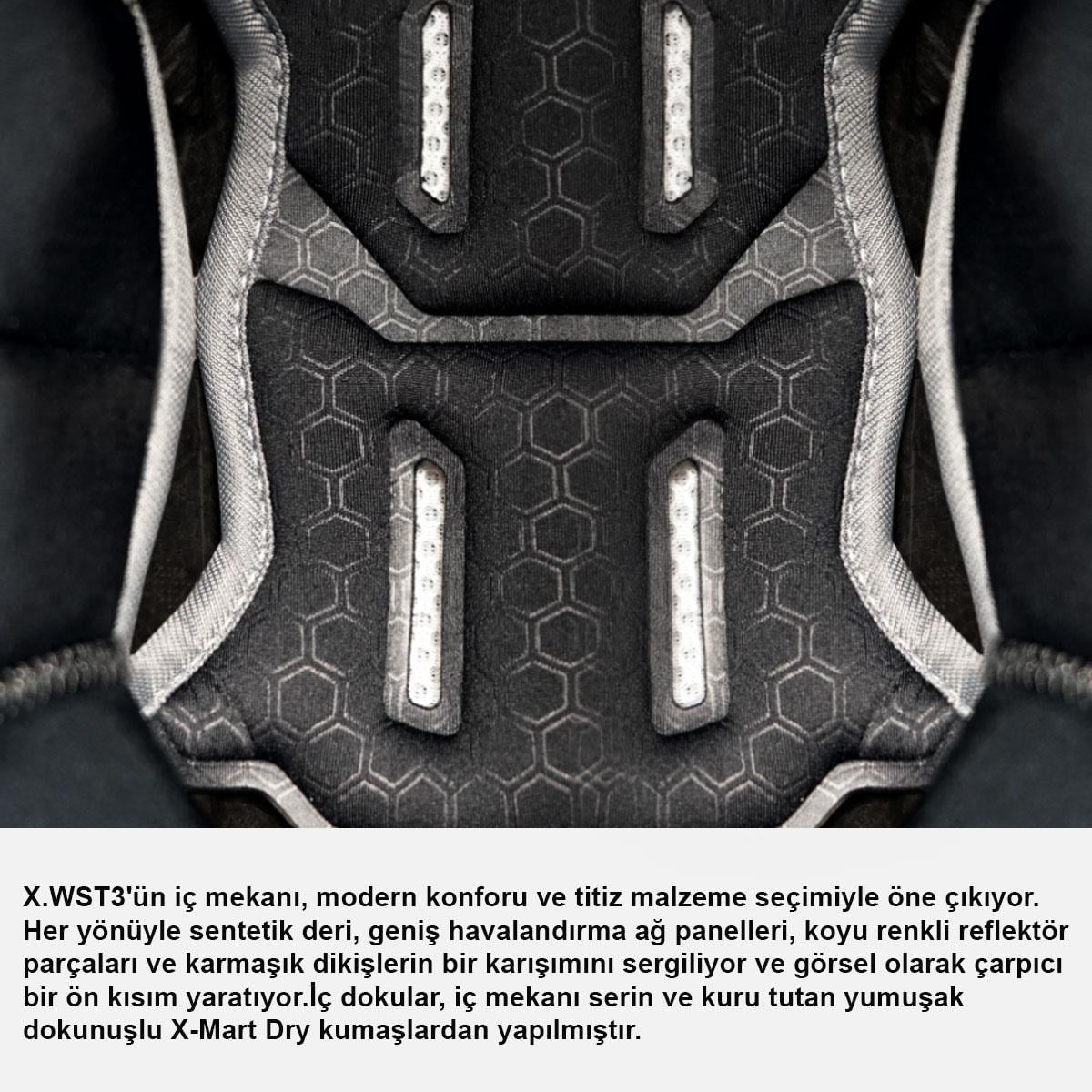 NEXX X.WST 3 FLUENCE MAT GRİ-KIRMIZI KASK
