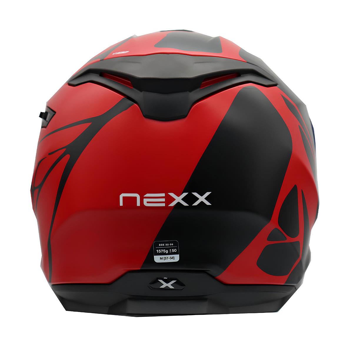 NEXX Y.100 B-SIDE MAT SİYAH-KIRMIZI KASK