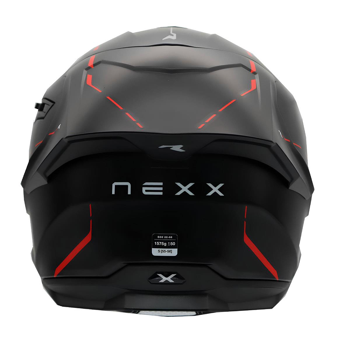 NEXX Y.100R REACT MAT SİYAH-KIRMIZI KASK
