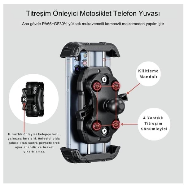 NUKRO.TECH M28 Titreşim Modüllü Telefon Tutucu