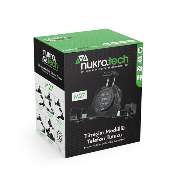 NUKRO.TECH TİTREŞİM MODÜLLÜ TELEFON TUTUCU M27(GİDON BAĞLANTILI)