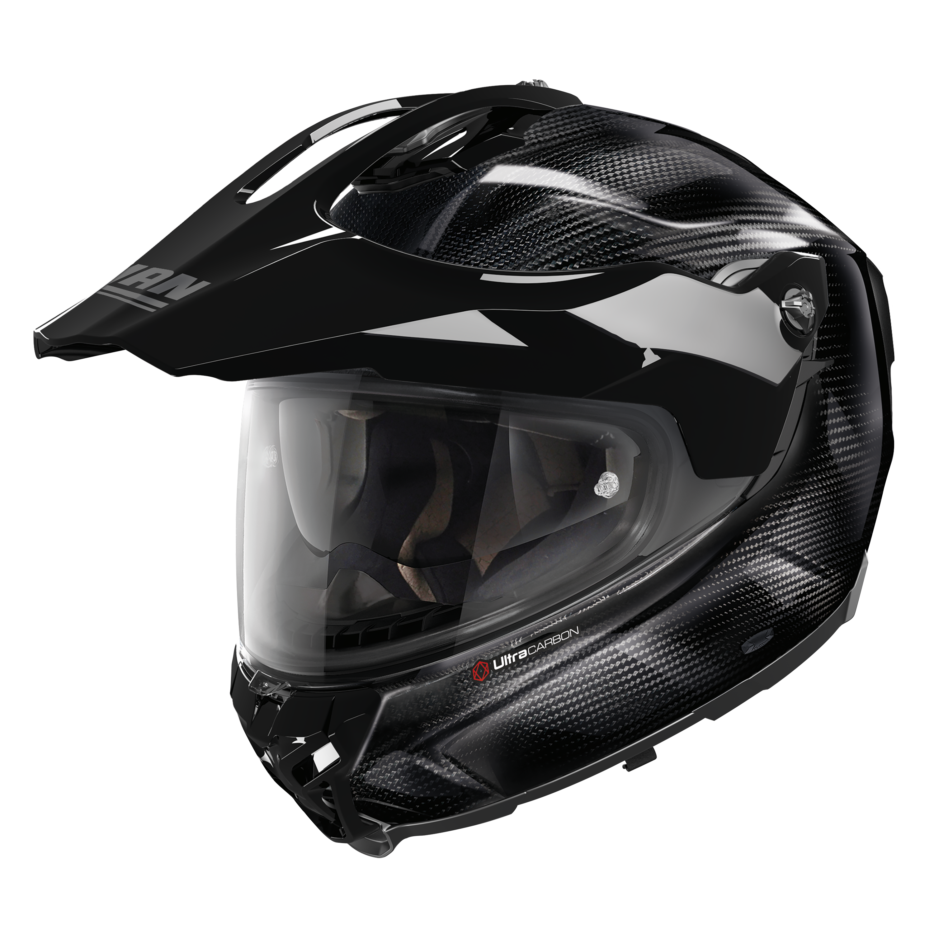 X-552 ULTRA PURO N-COM 101 KAPALI SİPERLİKLİ KARBON MOTOSİKLET KASKI