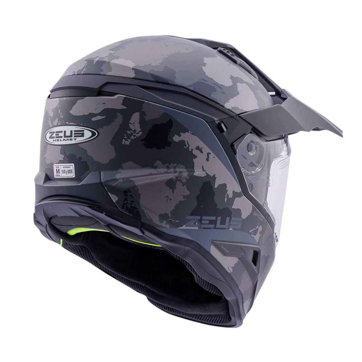 ZEUS KASK/ZS-913 BF6 MATT BLACK GREY BLACK SILVER