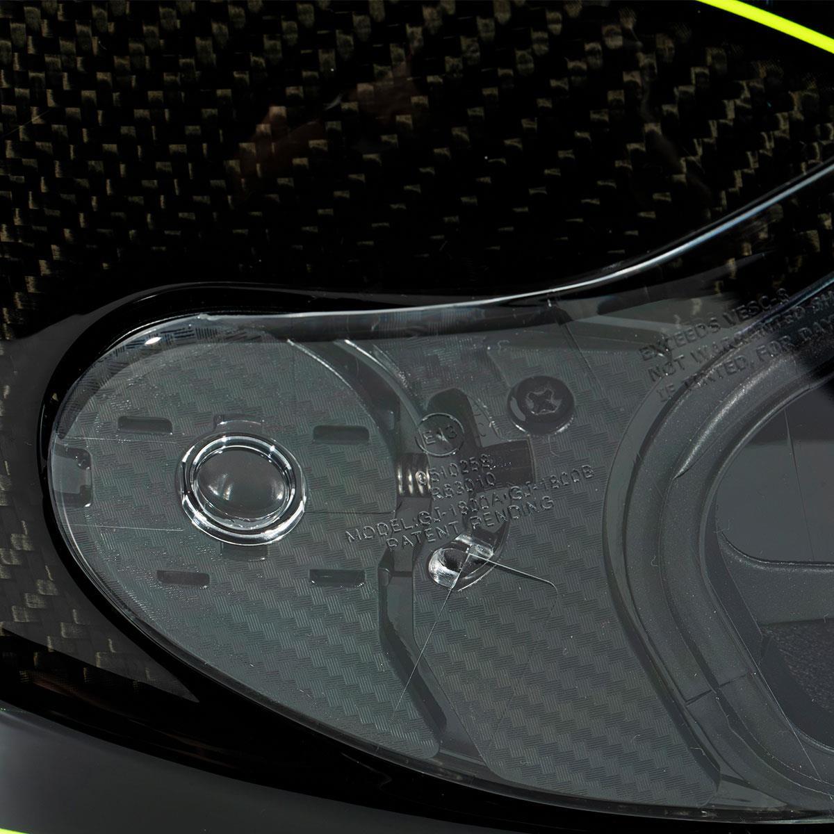 Zeus ZS-1800B Gloss Carbon AM8 Fluo Yellow Kapalı Kask