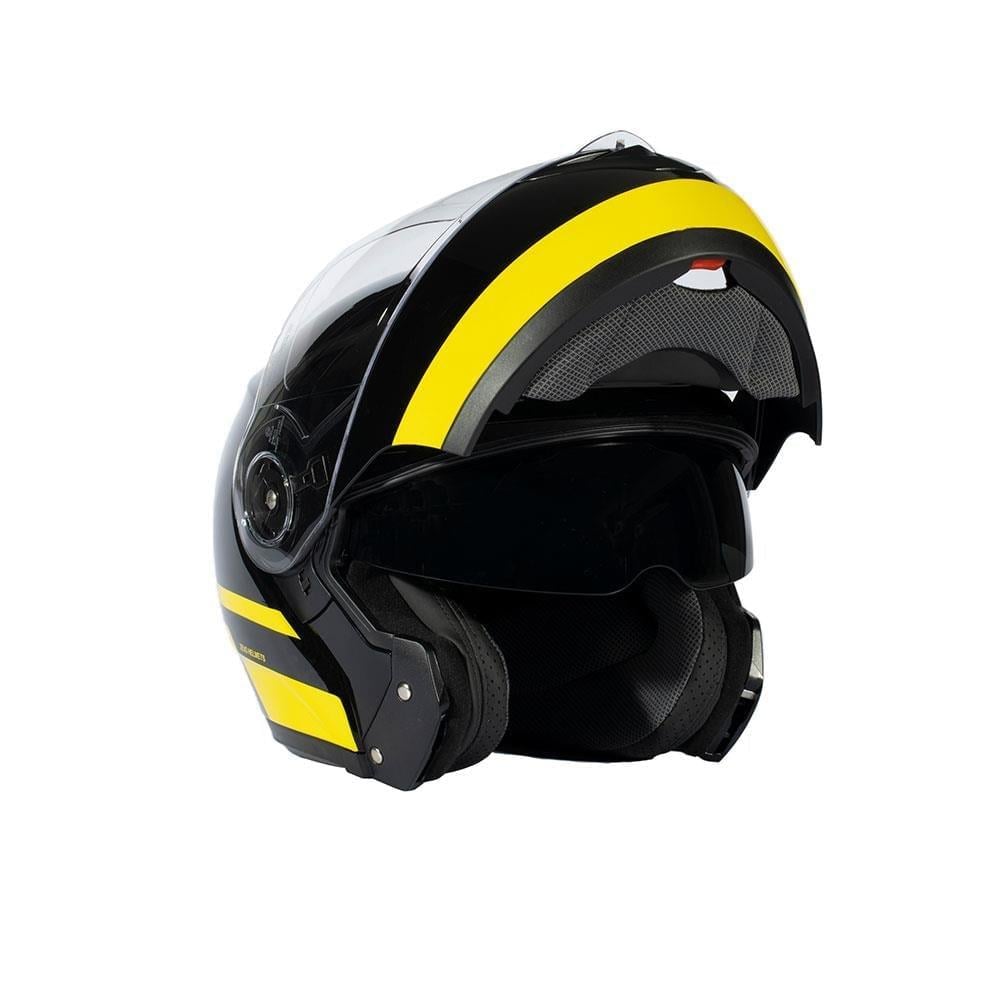 Zeus ZS-3050 BE6 Black Yellow Çene Açılır Kask