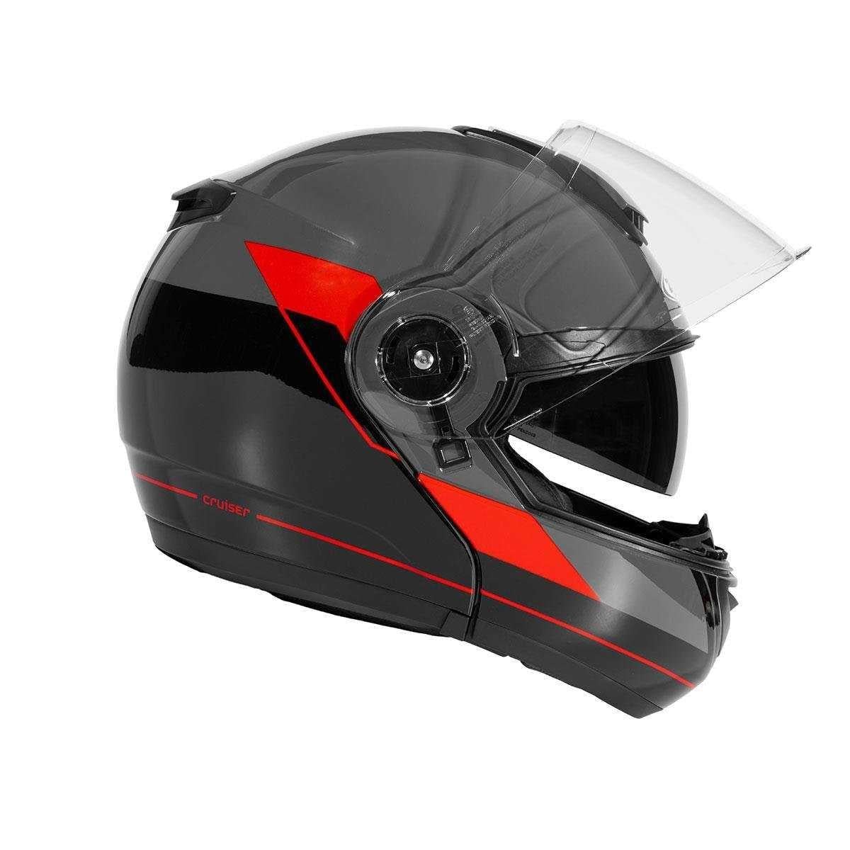 Zeus ZS-3050 BE7 Grey Red Çene Açılır Kask