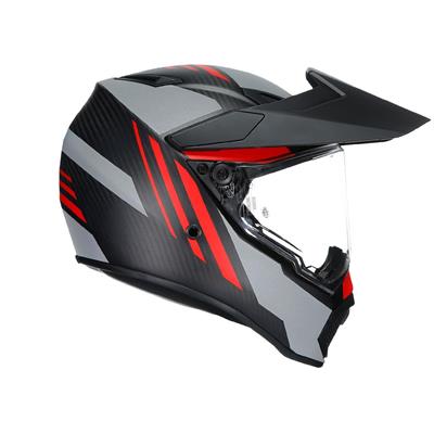 Agv Ax9 Multi Refractive Adv Corbon Red Kapalı Kask