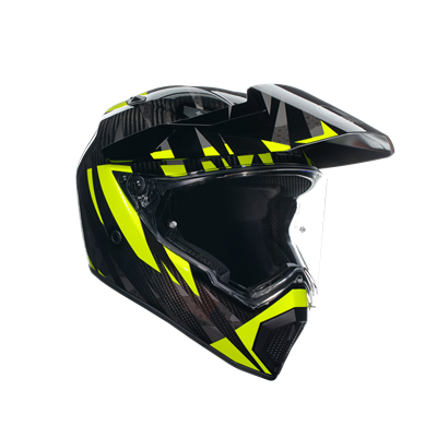 Agv AX9 Multi Steppa Carbon Grey Yellow Fluo Kapalı Kask