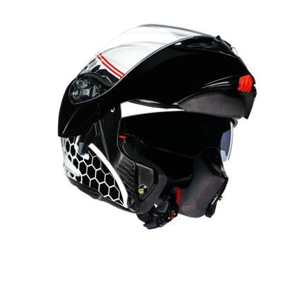 Agv Compact St Multi Plk Detroit White Black Çene Açilir Kask - Pinlock Dahil