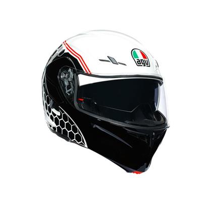 Agv Compact St Multi Plk Detroit White Black Çene Açilir Kask - Pinlock Dahil