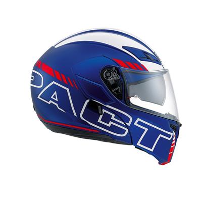 Agv Compact St Multi Plk Seattle Matt Blue White Red Çene Açilir Kask - Pinlock Dahil