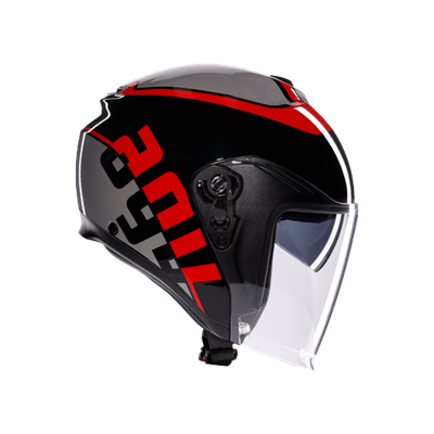 Agv irides Valenza Matt Grey Blk Red Açık Kask