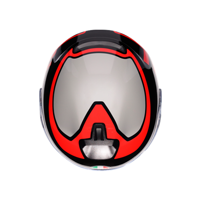 Agv irides Valenza Matt Grey Blk Red Açık Kask