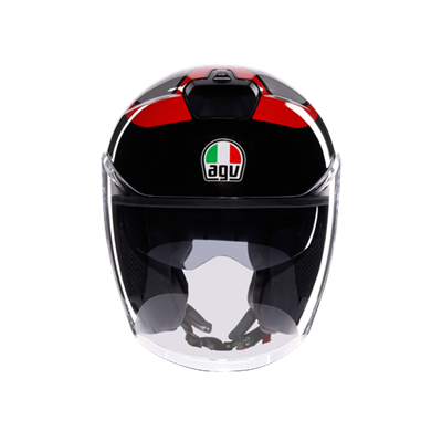 Agv irides Valenza Matt Grey Blk Red Açık Kask