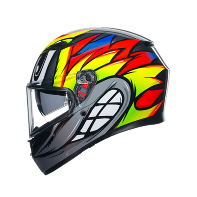 Agv K3 Birdy 2.0 Grey Yellow Red Kapalı Kask