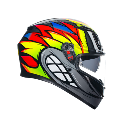 Agv K3 Birdy 2.0 Grey Yellow Red Kapalı Kask