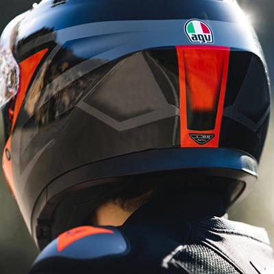 Agv K3 Compound Black Red Kapalı Kask