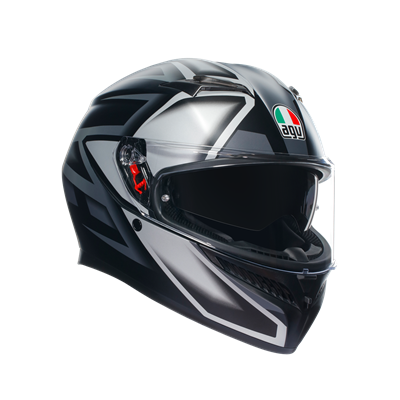 Agv K3 Compound Matt Black Grey Kapalı Kask