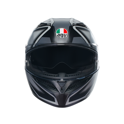 Agv K3 Compound Matt Black Grey Kapalı Kask