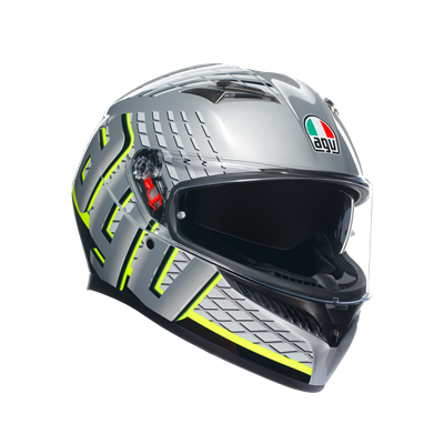 Agv K3 Fortify Grey Blk Yellow Fluo Kapalı Kask