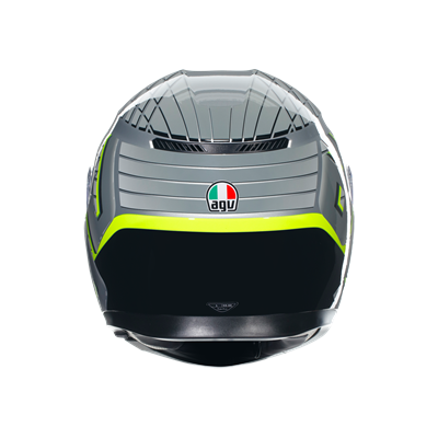 Agv K3 Fortify Grey Blk Yellow Fluo Kapalı Kask