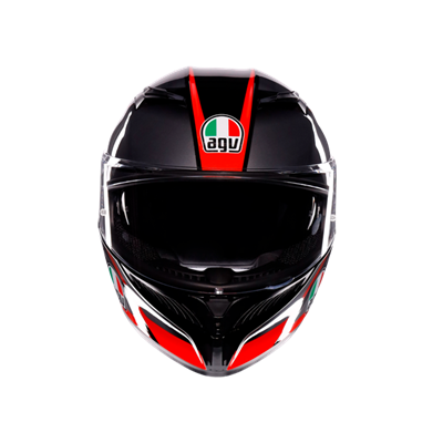 Agv K3 Mplk Striga Black Grey Red Kapalı Kask