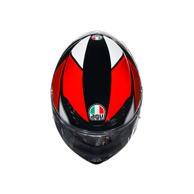 Agv K6 S Hyphen Black Red White Kapalı Kask
