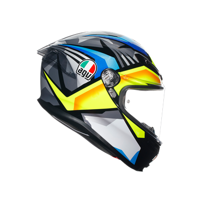 Agv K6 S Joan Black Blue Yellow Kapalı Kask
