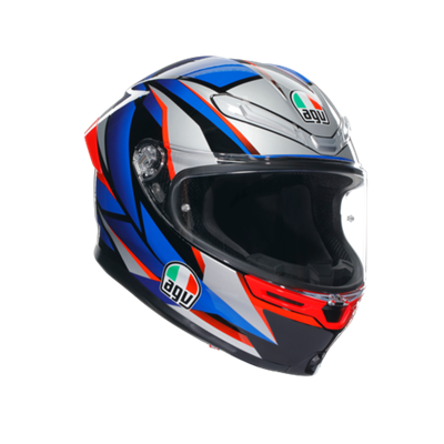 Agv K6 S Slashcut Blue Red Kapalı Kask