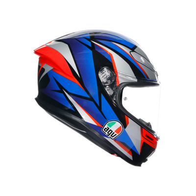 Agv K6 S Slashcut Blue Red Kapalı Kask