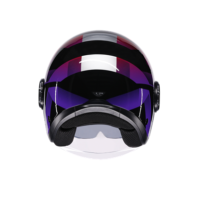 AGV KASK/ ETERES CAMOGLI BLACK/RED/PURPLE