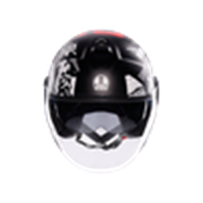 AGV KASK/ ETERES HISTORY MATT BLACK WHITE RED MO136