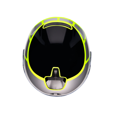 AGV KASK/IRIDES DAVAO BLACK  GREY YELLOW FLUO.