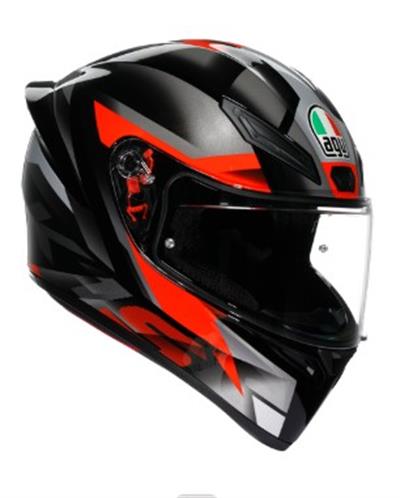 AGV KASK/K1 S E2206 FASTLAP BLACK GREY RED CONF.
