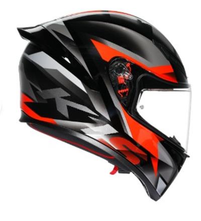 AGV KASK/K1 S E2206 FASTLAP BLACK GREY RED CONF.