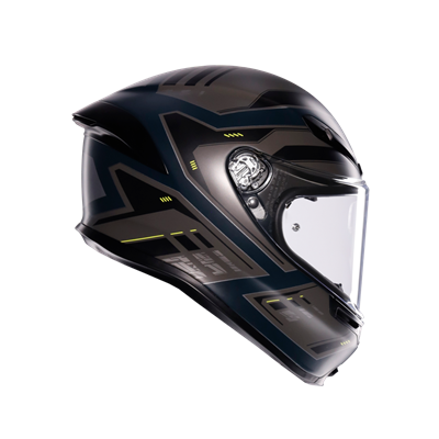 AGV KASK/K6 S MPLK ENHANCE MATT GREY/YELLOW FLUO