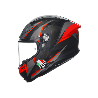 AGV KASK/K6 S MPLK SLASHCUT BLK GREY RED