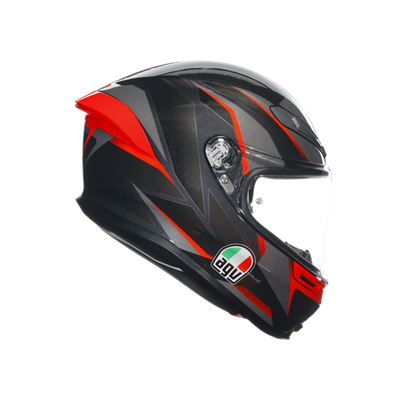 AGV KASK/K6 S MPLK SLASHCUT BLK GREY RED