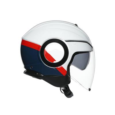 Agv Orbyt Multi Block Pearl White Ebony Red Açık Kask
