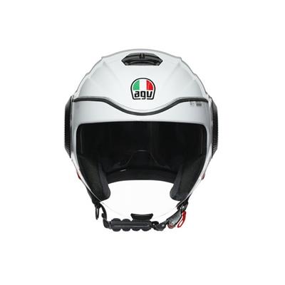 Agv Orbyt Multi Block Pearl White Ebony Red Açık Kask